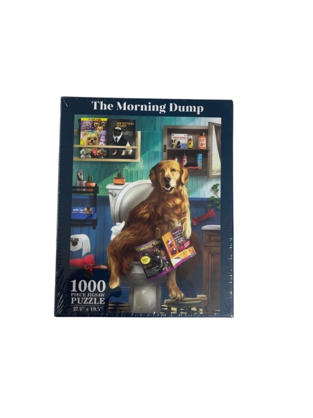 The Morning Dump 1000 Piece Jigsaw Puzzle New Funny Dog Bathroom Scene